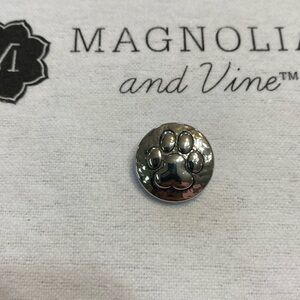 Magnolia and Vine “Paw Print” original size snap hammered metal, dog mom